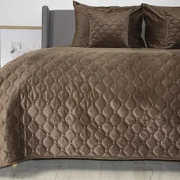 Покривало ТЕП Velour Ромб круглий Coffee 150x210 см кавовий (4-00515_33942) - мініатюра 3