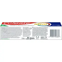 Зубна паста Colgate Total Whitening багатофункціональна антибактеріальна 75 мл - мініатюра 4