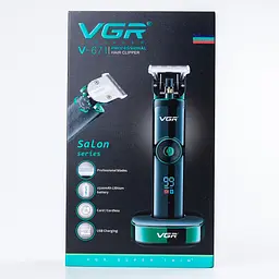 Машинка для стрижки VGR V-671 акумуляторна з набором насадок, чорний VGR HPV671 - мініатюра 9