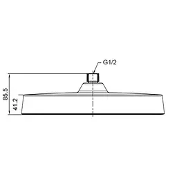 Верхній душ Koer KP-0403-01-OH 300 мм KR4992, Хром - мініатюра 2
