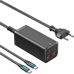 Зарядний пристрій Vention 4xUSB 100 Вт (2xUSB-C + 2xUSB-A) PD 3.0/QC 3.0/GaN чорний (FBSBG-EU) - мініатюра 8