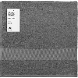 Рушник махровий Ardesto Essence 70х140см, 100% бавовна, сірий темний pbe0050373