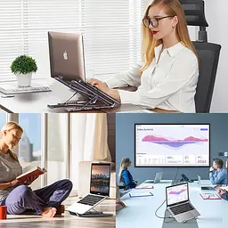 USB-C хаб-підставка 7-в-1 Choetech M57 HDMI 4K@30Hz, 2 USB 3.0, USB-C Data, USB-C PD 100W, SD-card, TF-card (43-00174) - мініатюра 10