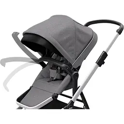 Дитяча коляска Thule Sleek Grey Melange з люлькою (TH 11000006) - мініатюра 7