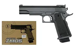 Іграшковий пістолет металевий на кульках кульки CYMA ZM05, коробка 22х4х15 см