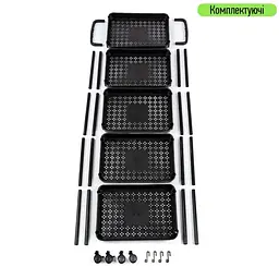 Етажерка Wall Sticker SW-00002109 мобільна п'ятиярусна універсальна пластикова 41х25х127 см чорна - мініатюра 5