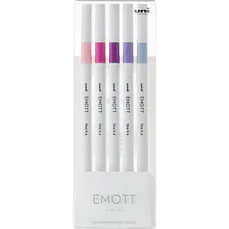 Набір лайнерів Uni Emott Fine Line Floral Color 0.4 мм 5 кольорів (PEM-SY/5C.07FC)