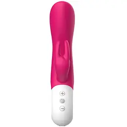 Вібратор-кролик Liebe Pleasure Toys Mighty Rechargeable Rabbit 21.5 см (рожевий) - мініатюра 2