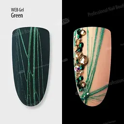 Гель павутинка PNB UV/LED Web Gel Green 5 мл - мініатюра 3