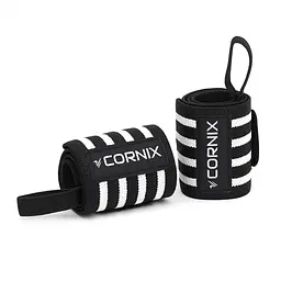 Бинти для зап'ясть (кистьові бинти) Cornix Wrist Wraps XR-0194 Black/White - мініатюра 2