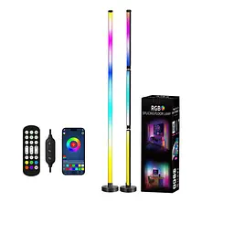 Кутовий складаний LED торшер від USB заввишки 1,2 м RGB-підсвітка, лампа нічник з Bluetooth керуванням зі смартфона 2 шт.