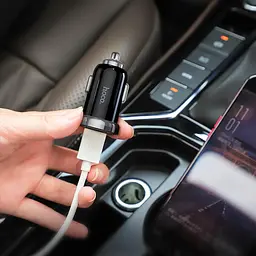 Адаптер автомобильный HOCO Type-C to Lightning Cable Leading car charger Z44 |2USB, 3A, 20W, QC/PD| - мініатюра 4