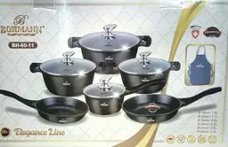 Набір посуду Bohmann BH 60-11 Black 11 предметів - мініатюра 7