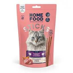 М'ясна соломка з індички та гарбуза - ласощі для котів Home Food 40 г