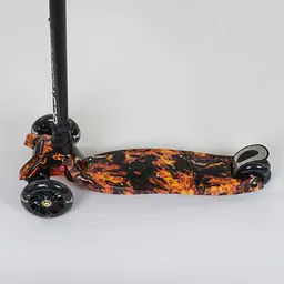Самокат дитячий Best Scooter 59х17х26 см Чорно-жовтогарячий 000231414 - мініатюра 4