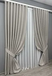 Комплект штор VR-Textil Ashen Night блекаут 2 шт 150x290 см тауп (1847ш) - мініатюра 3