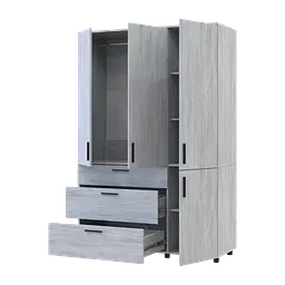 Шкаф для одежды Doros Торн Сосна Натти 3 ДСП/3Ш (штанга) 135х51,6х200 (44900481)