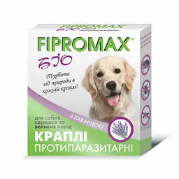 Краплі від бліх та кліщів для собак вагою понад 20 кг Fipromax БІО 2 шт./уп