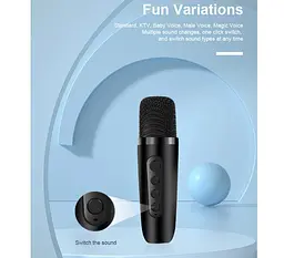 Портативная колонка караоке Kisonli G21 Bluetooth 1800mAh 5Вт, 1 микрофон, Black - мініатюра 4