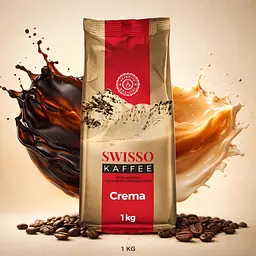 Кава в зернах Swisso Kaffee Crema 100% Arabica 1 кг натуральна зернова кава для кавомашини - мініатюра 2