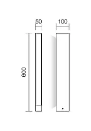 Стовпчик TWIN ST60 LED SMD 12W IP65 DG 3000K (4.1.2) Redo 9461 - мініатюра 2