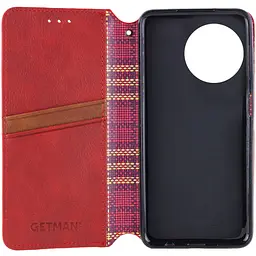 Шкіряний чохол-книжка GETMAN Cubic (PU) для Realme 11 4G Червоний - мініатюра 3
