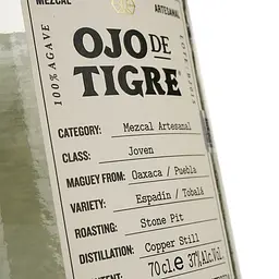Мескаль Ojo de Tigre Artesanal Espadin Tobala 37% 1.4 л (2 шт. х 0.7 л) - мініатюра 4