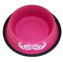 Миска для тварин Croci New Color протиковзка, метал, піоново-рожева, 0,19 л
