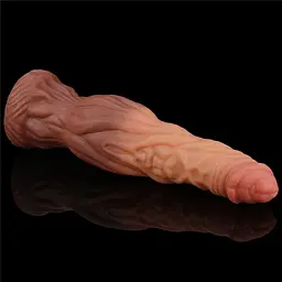 Фалоімітатор Dual-Layered Silicone 9.5" Nature Cock 24.5 см коричневий - мініатюра 2