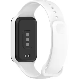 Силіконовий ремінець для фітнес браслетів Xiaomi Redmi Smart Band 2 Mi Band 8 Active, Silicone, white, зі зручною застібкою, на фітнес трекер та смарт годинник, ArmorStandart (ARM73998) - мініатюра 2