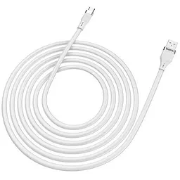 USB Cable Hoco U72 Forest Silicone Type-C White 1.2m - мініатюра 2