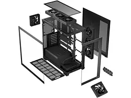 Корпус MODECOM Volcano Stellar ARGB MIDI 8F Black (AT-STELLAR-8F-ARGB-10) - мініатюра 7