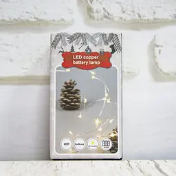 Гірлянда-нитка на батарейках 10 м 100 LED, кольорова, мідний дріт Роса, декоративна світлодіодна - мініатюра 6