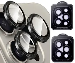 Захисне скло на камеру DK для Apple iPhone 11 Pro Lens Metal Ring Eagle Eye 015724 black 2 шт. - мініатюра 2