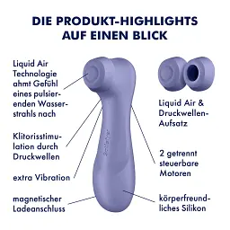 Стимулятор Satisfyer Pro 2 Generation 3 Вакуумный клиторальный фиолетовый - миниатюра 6