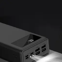 Зовнішній акумулятор (Power Bank) XO PR123 30000 mAh Black - мініатюра 3