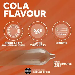 Презерватив - EXS Cola Flavour Condom 1 шт 81240005719 104688 - мініатюра 2