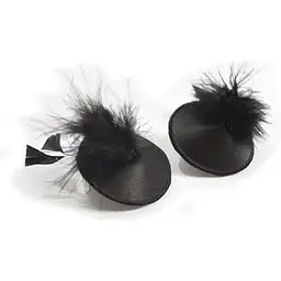 Пестіс - стикини Bijoux Indiscrets Burlesque pasties FeaTher, з пір'ям - мініатюра 2