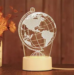 Світильник нічник 3D глобус USB, акумулятор з пультом
