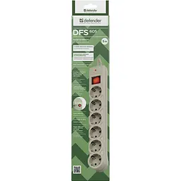 Мережевий фільтр Defender DFS 605, 5 м (99408) - мініатюра 3