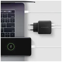 Зарядний пристрій AXAGON 1xUSB QC4.0 + 1xUSB-C PD45W PPS black (ACU-PQ45) - мініатюра 8