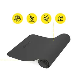 Килимок спортивний Cornix TPE 183 x 61 x 0.6 см для йоги та фітнесу XR-0350 Black - мініатюра 3