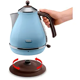 Електрочайник DeLonghi KBOV 2001 azzurro 1.7 л (00000009923) - мініатюра 3