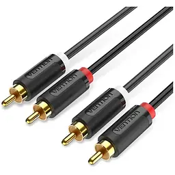 Кабель мультимедійний 2xRCA M to 2xRCA M 1.5m black Vention (BCMBG)