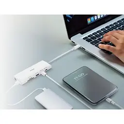 Концентратор D-Link USB-C 10-in-1 2xHDMI + 1xRJ45 1000Mbps + 2xUSB-C + USB 3.1 + USB 3.0 + SD + TF silver (DUP-A01) - мініатюра 5