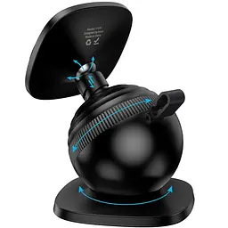 Автотримач Hoco H103 Daisy magnetic (center console) Black - мініатюра 3
