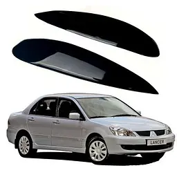Вії фар для Mitsubishi Lancer IX 2003-2007 Широкі Voron Glass - мініатюра 5