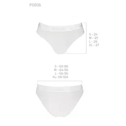 Трусики з прозорою вставкою Passion PS006 PANTIES S, white - мініатюра 5