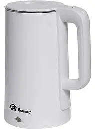 Електрочайник Domotec MS-5028 1500Вт Нержавіюча сталь/Пластик дисковий чайник 2л Білий - мініатюра 4