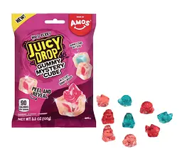 Жувальні цукерки Amos Juicy Drop Gummy Mystery Cube Wild Berry 142г - мініатюра 2